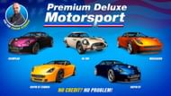 All cars at Simeon's Premium Deluxe Motorsport this week (Image via Rockstar Games)